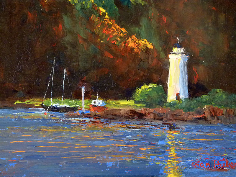New England Coast Oil Painting