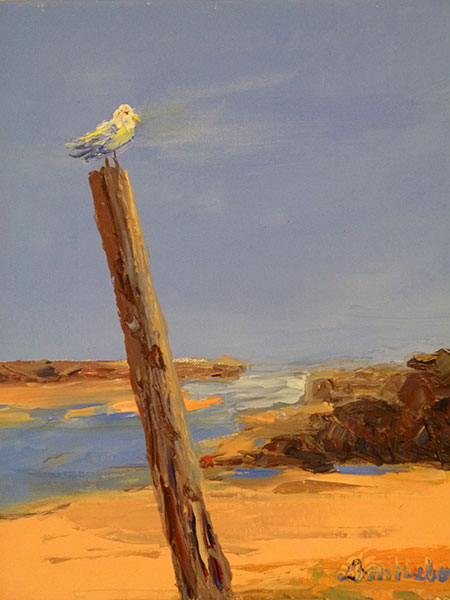New England Coast Oil Painting
