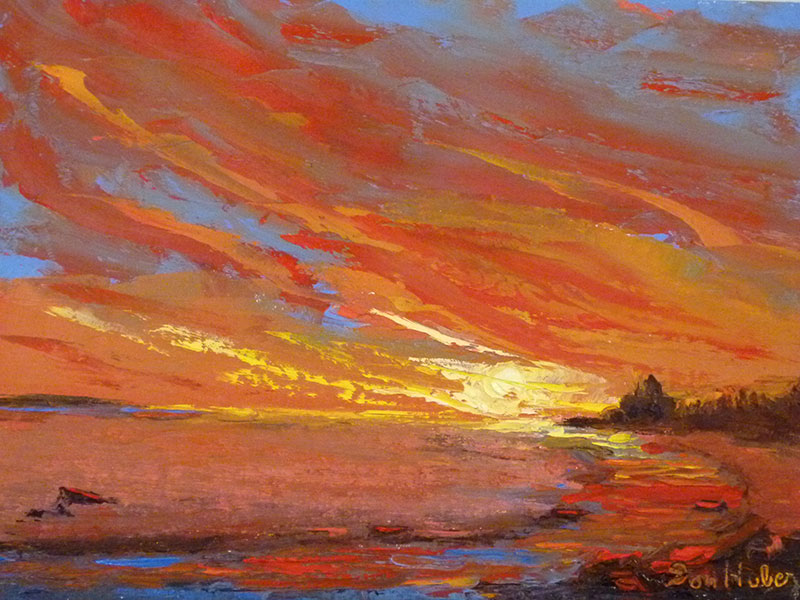New England Coast Oil Painting